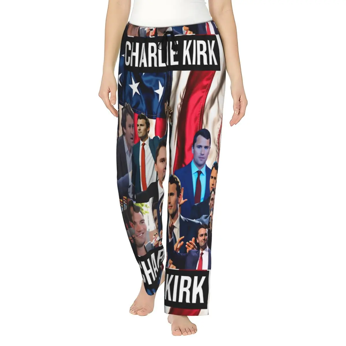 

Charlie Kirk RIP 1993-2025 Women's Lounge Pants Loose-Fit Pyjama Pants Home Sleep Bottoms