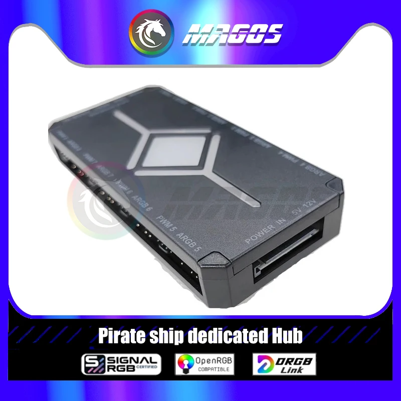 Caixa de PC LED HUB de efeito de iluminação assíncrona de meteoro, pinça RGB para controle de software Corsair ICUE, GEN. 5o DeepRGB