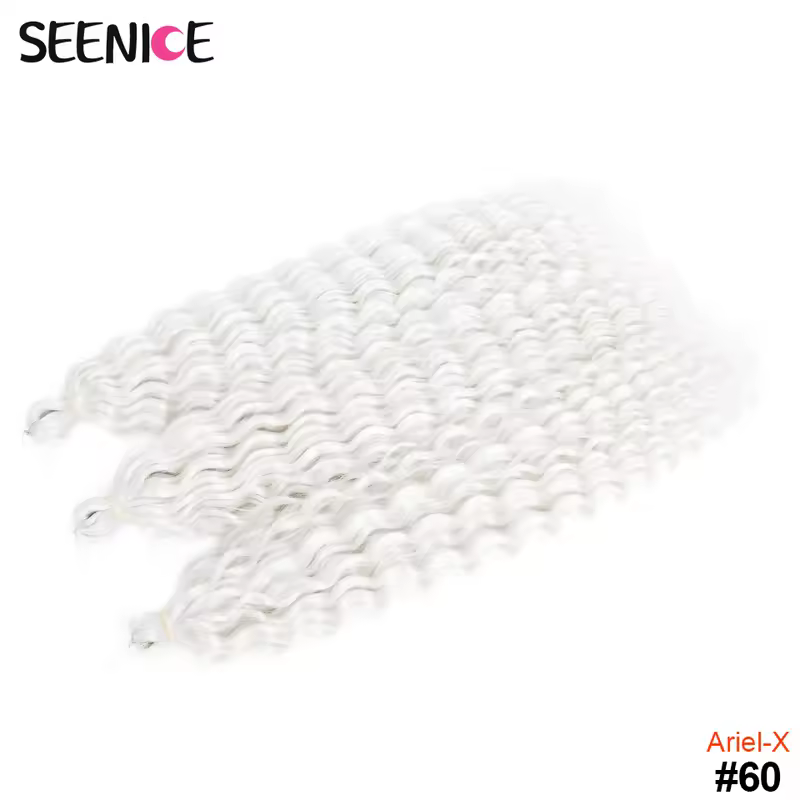 Ariel Curl Hair Water Wave Twist Crochet Hair Synthetic Crochet Braids Ombre Blonde Afro Curls Deep Wave Braiding Hair Extension - Image 24