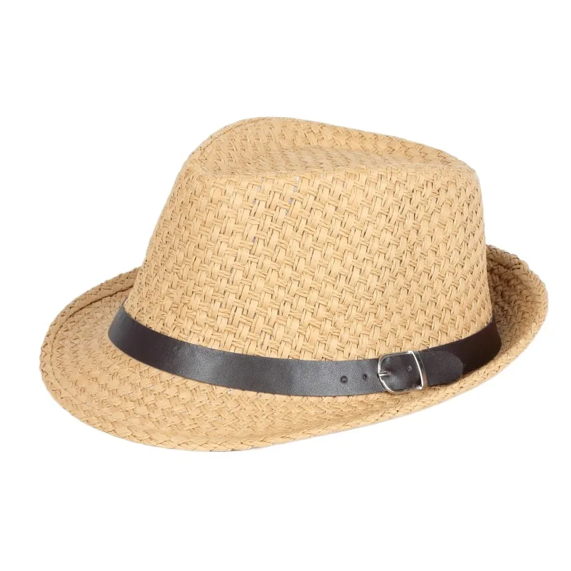 

Wholesale Fashion Lady Men Women Summer Spring Autumn Checked Fedora Panama Straw Paper Jazz Hats