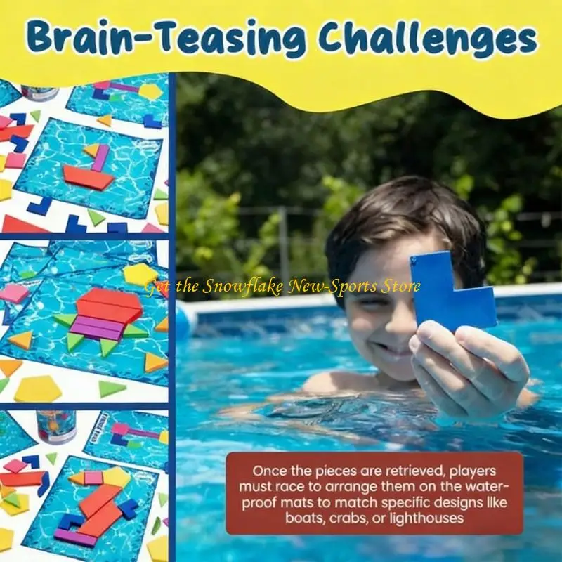 E56D Fun Swimming Pool Diving Toy Set 40 Piece Safe ABS Toy And 8 Piece Family Pool Fun Interactive Card For Children Kids