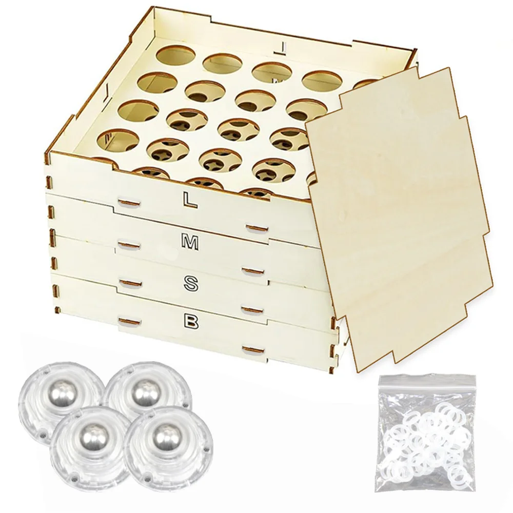 Screening building block box Wooden box Storage box Suitable for infants and teenagers Four floors