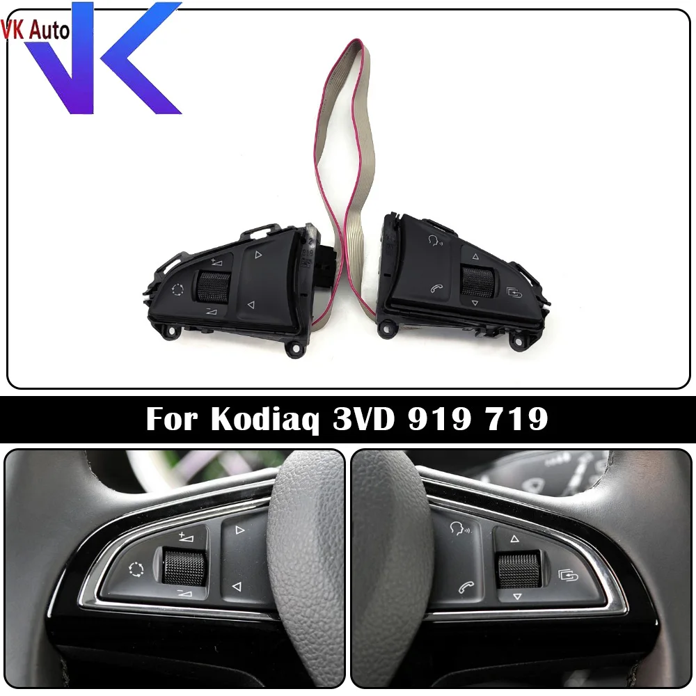 For Kodiak Multifunction Steering Wheel Key Button 3VD919719 3VD 919 719A/B