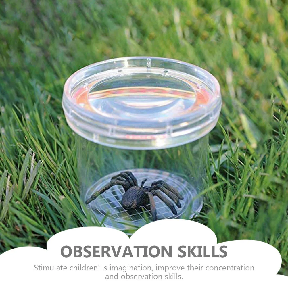 

16Pcs Insect Catcher Box Portable Plastic Critter Container High Clarity Airflow Lid Educational Gift Catcher Magnifying Box