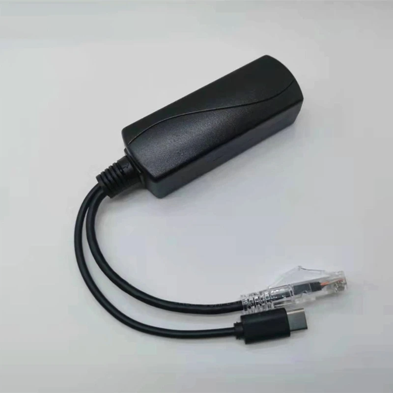 Gigabit PoE Splitter 1000m 48V to 5V 2.4 A PoE Separator TYPE-C/DC5521/Micro USB Power Plug Widely Application Splitter