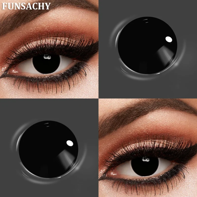 FUNSACHY Cosplay Draak Contactlenzen voor Ogen Anime Rollenspel Lens Halloween Cosplay Zwarte Contacten Jaarlijks Cosmetica Leerlingen