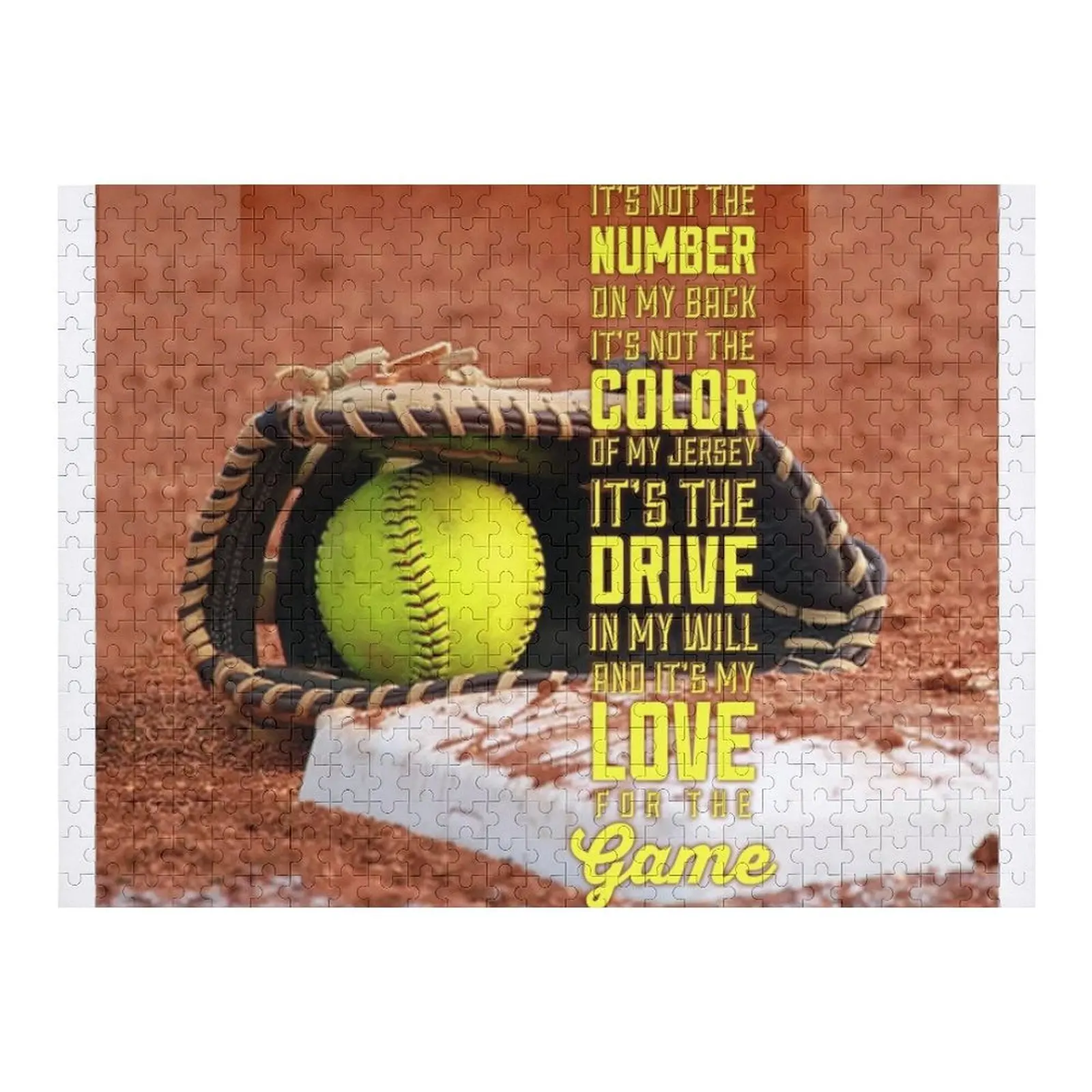 

Softball - It's my love for the game Jigsaw Puzzle With Photo Personalized Puzzle