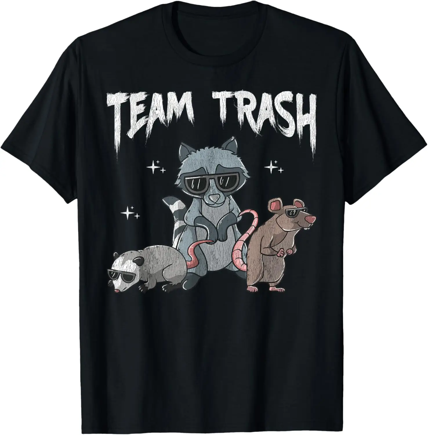 Team Trash Animal Band Opossum Raccoon Rat Trash T-Shirt