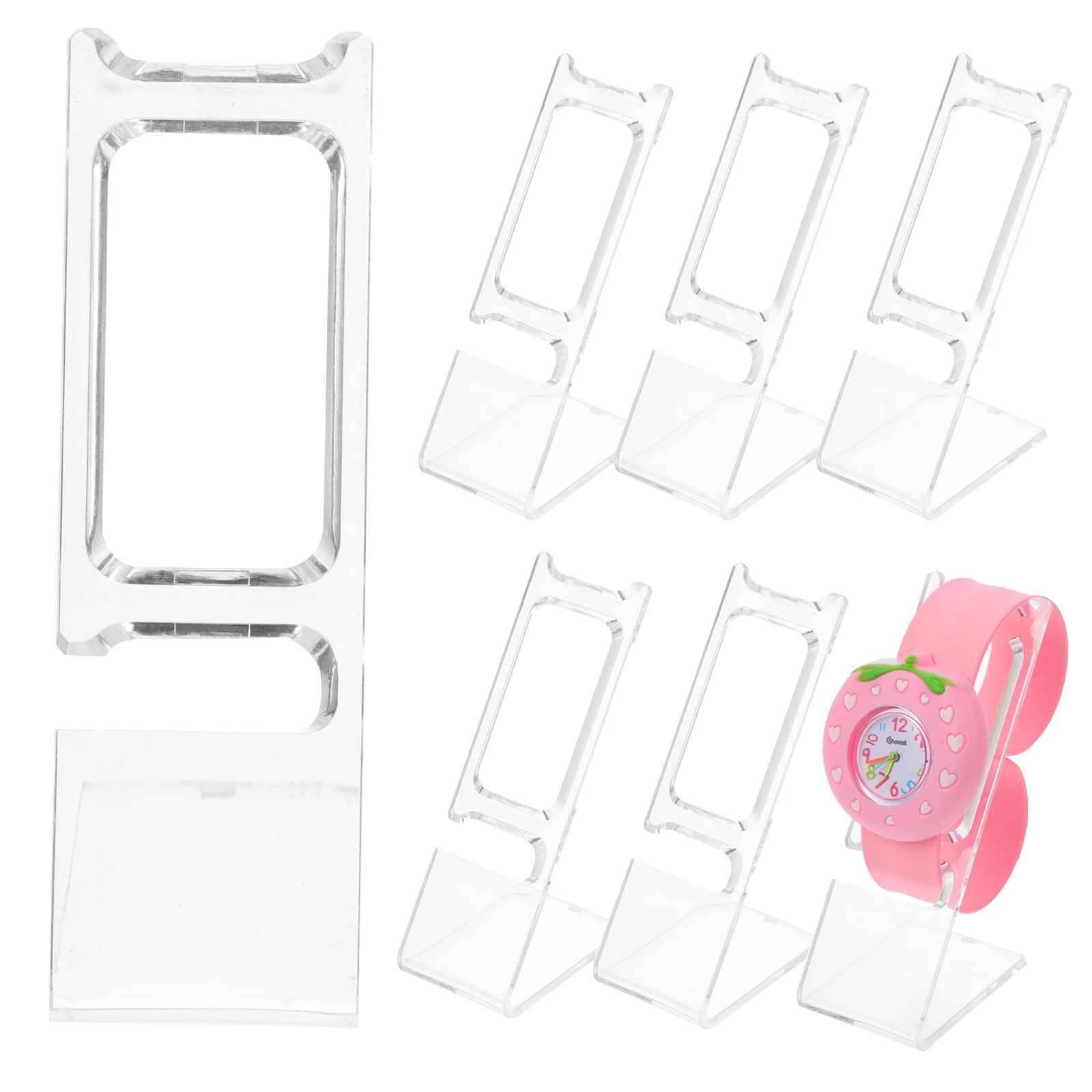 

10pcs Display Stand Clear Transparent Watch Stand For Men Storage Rack for Watches Bracelets Jewelry Home Office