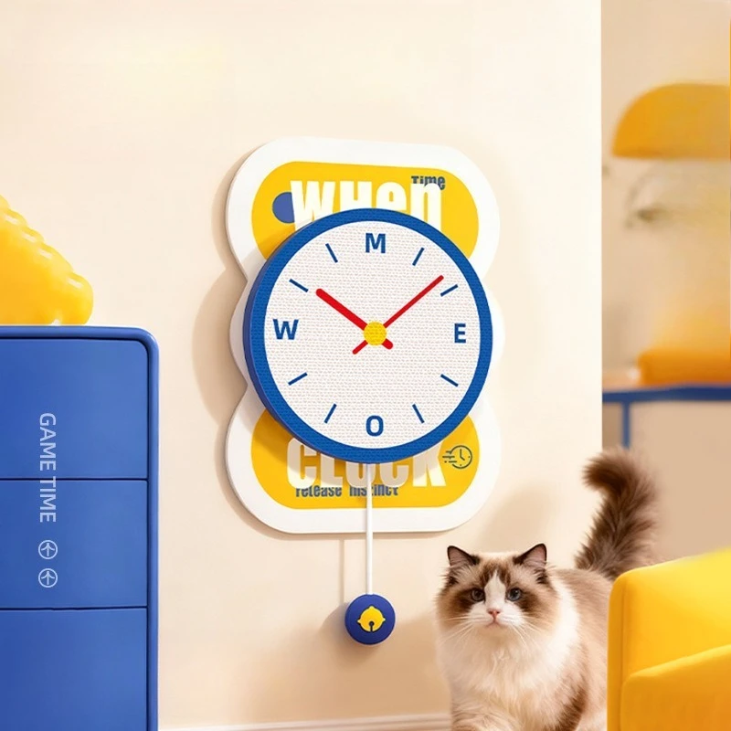 Creative-Clock-Cat-Scratching-Board-Wall-Sticker-Vertical-Cat-Claw-Board-Claw-Sharpener-Mat-Scraper-for-Cats-Training-Supplies