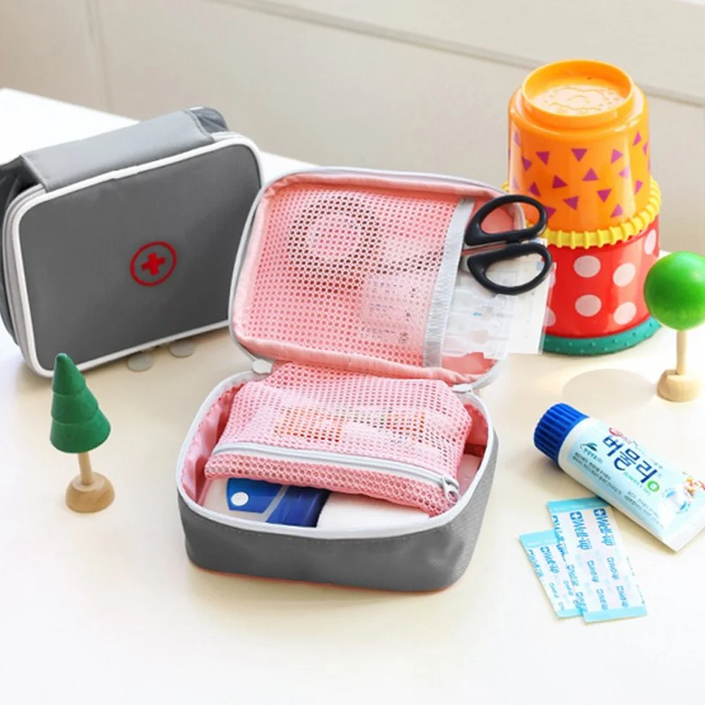 Empty Mini Household First Aid Kit Bag Travel Portable Medicine Package Emergency Kit Bags Medicine Storage Bag Small Organizer