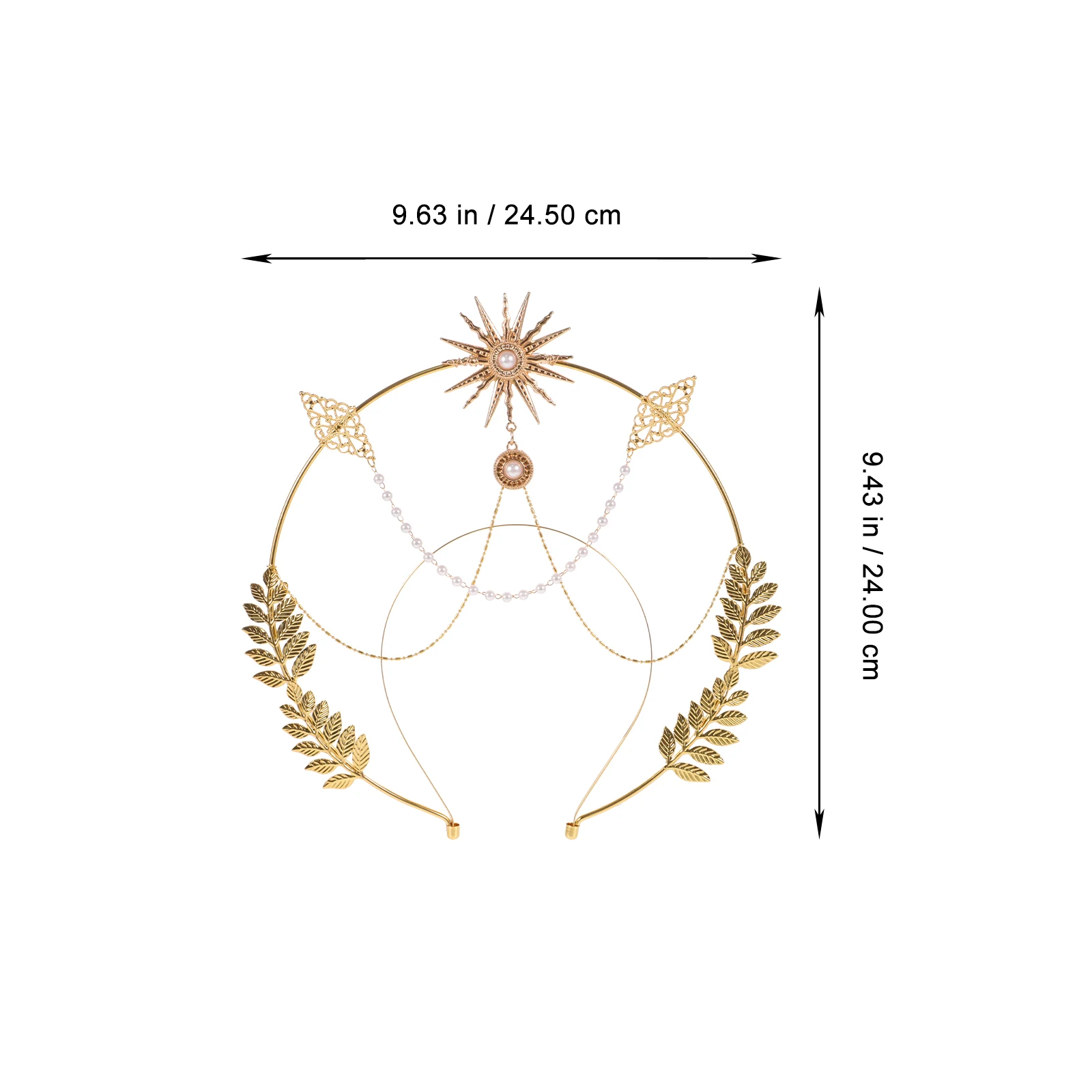 

Hair Crown Accessories Headband for Women Metal Elegant Carnival Headpiece Costume Party Moon Decorative Headbands