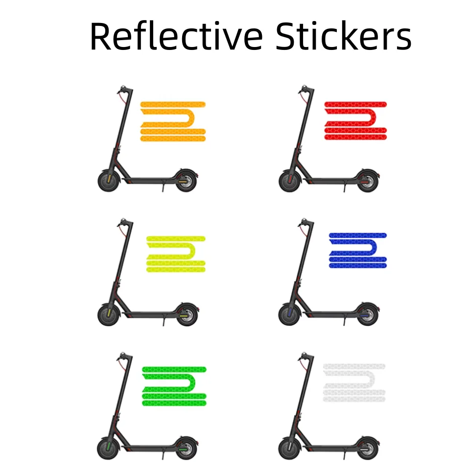

4Pcs/set Reflective Stickers For -Xiaomi M365/Pro Electric Scooter Improve Body Visibility PVC Reflector Bike Accessories