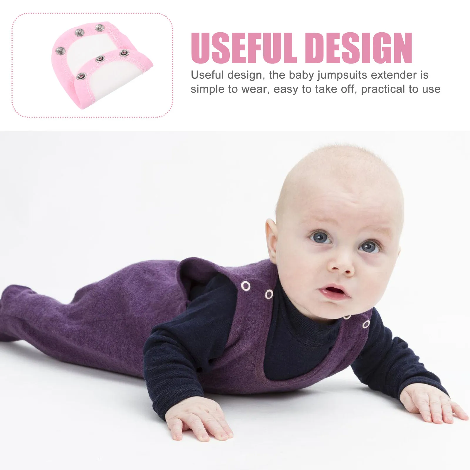 Infant Bodysuit Extender for Baby Jumpsuits Romper Snap Style Comfortable Soft Fabric Gentle on Skin Simple Delicate Workmanship