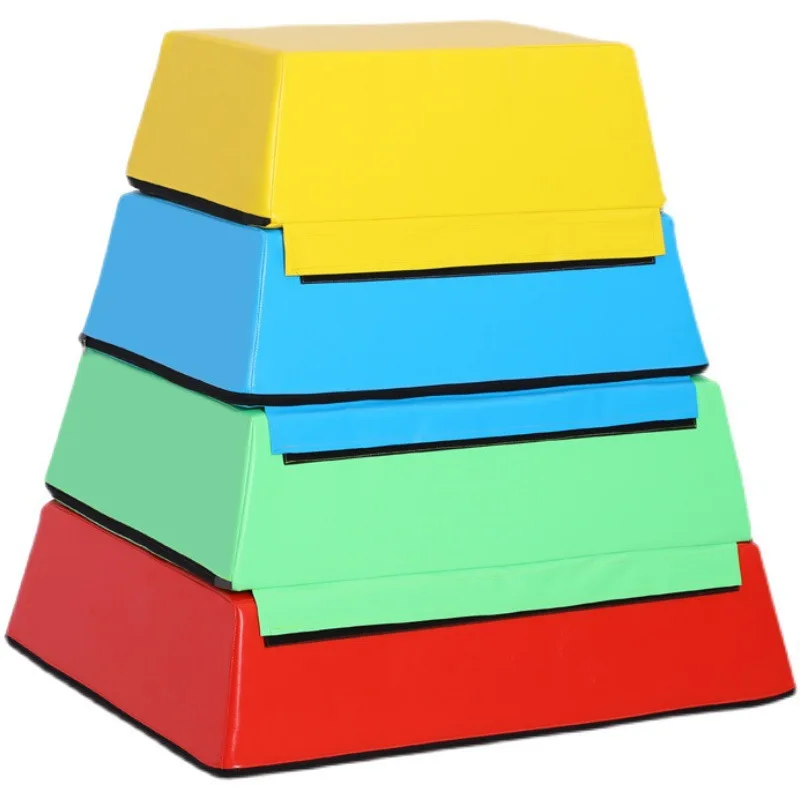 

Children's pommel horse jumping box Kindergarten physical fitness sensory integration training equipment Soft vault crossing