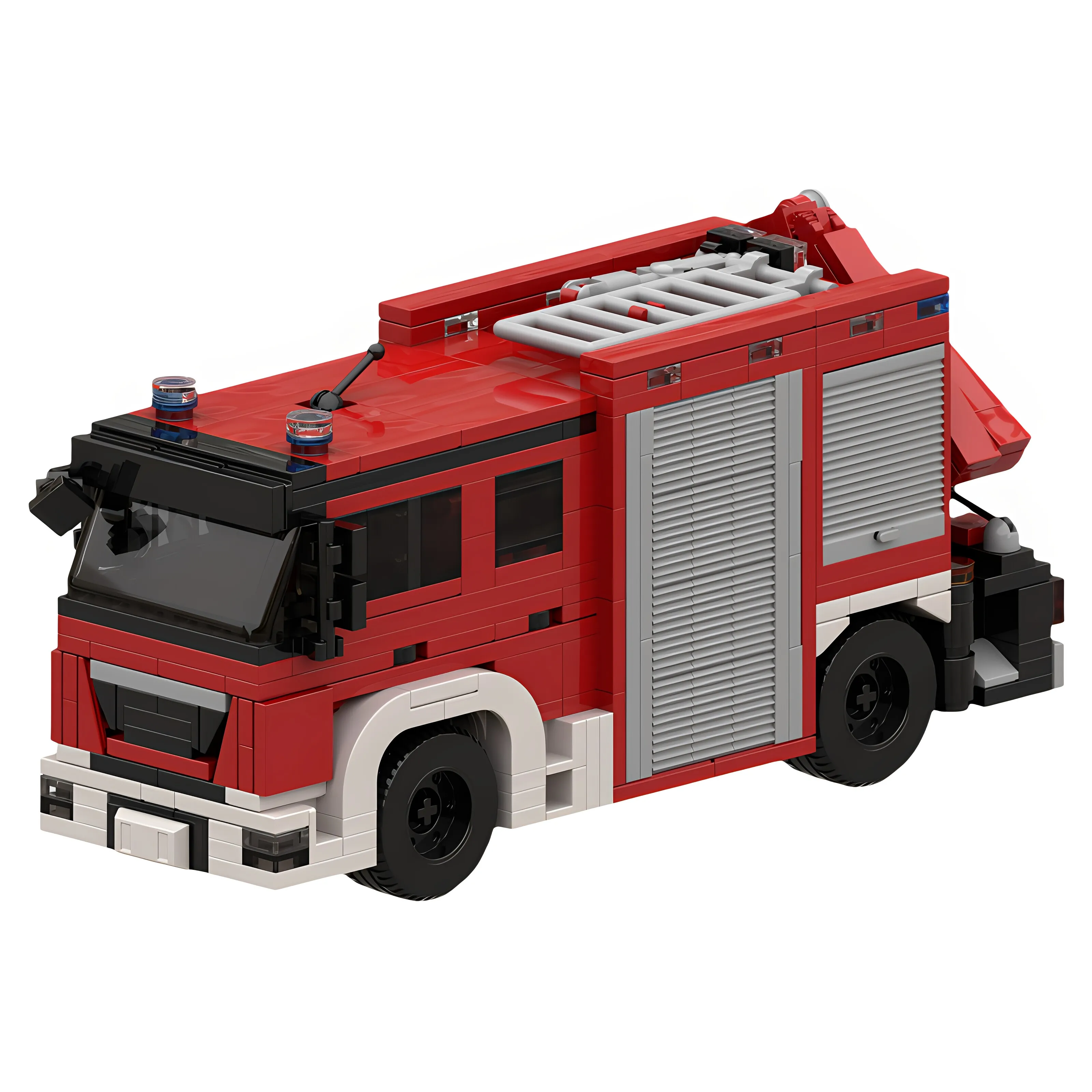 Traffic Service Car Model Fire Rescue Truck Building Blocks City Emergency Vehicle Bricks DIY Assembly Car Model Collection Gift