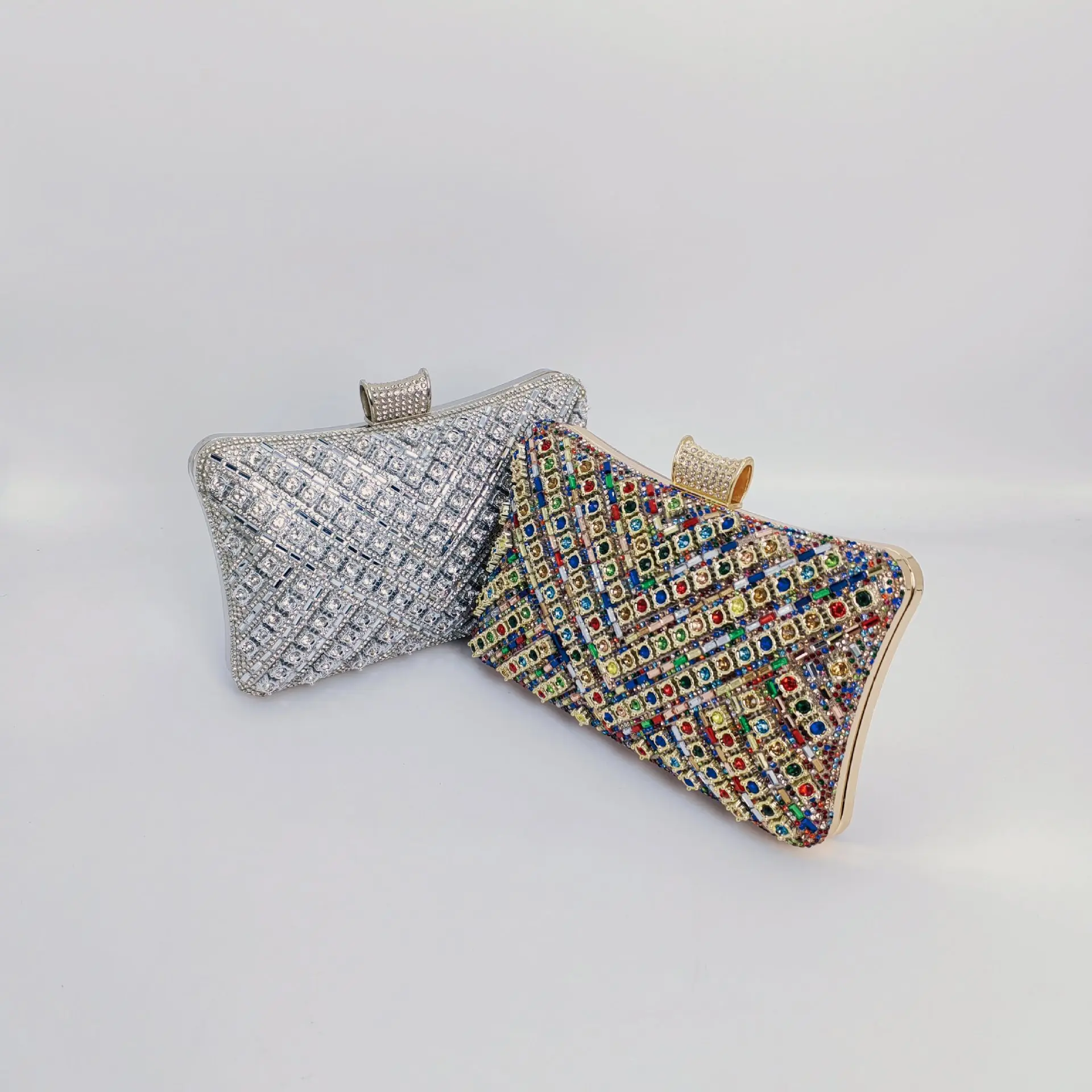 Fashion Clip Premium Diamond Enlaid Ladies Dinner Bag Banquet Party Wedding Bridal Bolsos Lujosos Marcas Famosas Bolsos De Mujer