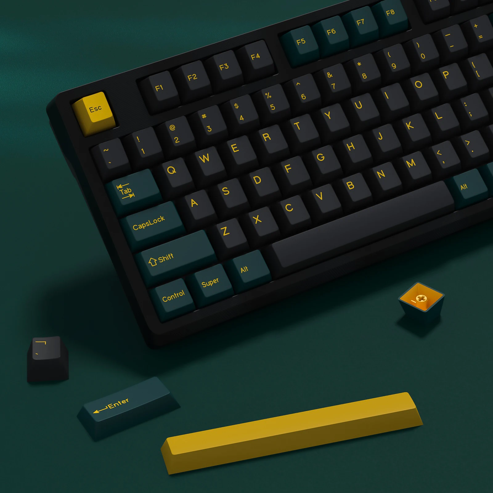 Imagem -03 - Kbdiy-gmk Marrsgreen Double Shot Keycaps Teclado Mecânico Jogos Faça Você Mesmo Keycap Pbt Personalizado Perfil Cereja Iso 176 Teclas por Conjunto