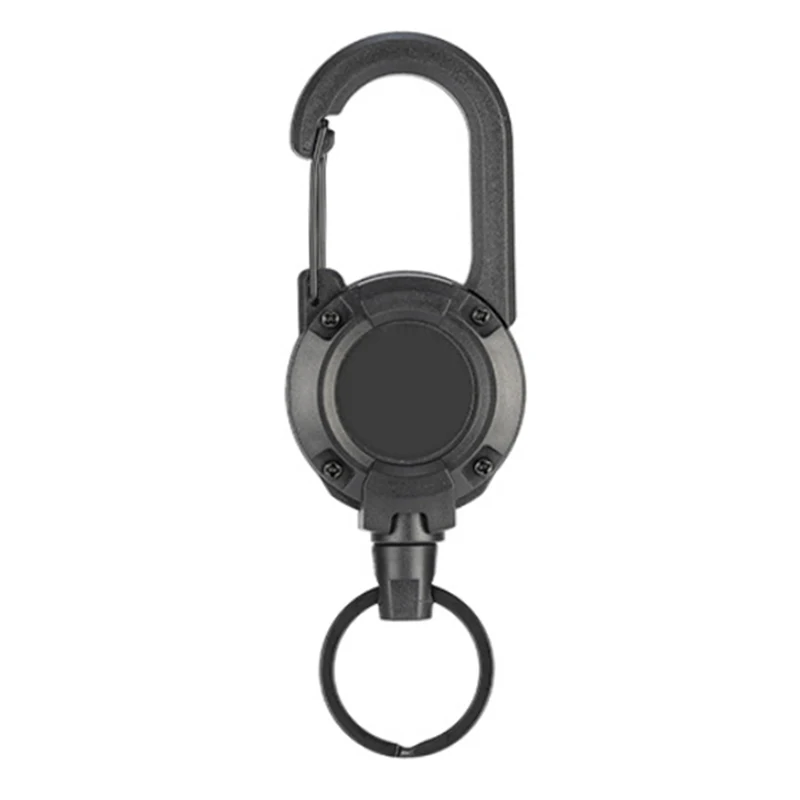 1PC Automatic Retractable Wire Rope Anti Theft Easy-to-pull Buckle Rope Elastic Keychain Sporty Retractable Key Ring Anti Lost