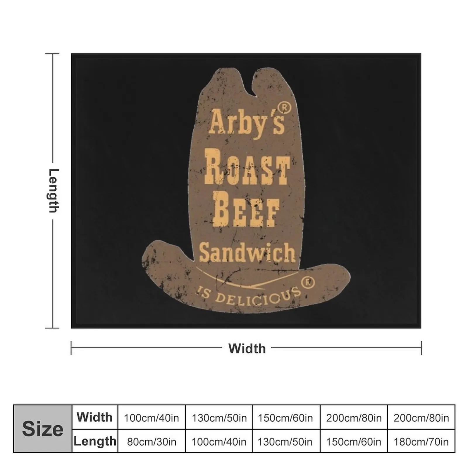 Arby's Roast Beef Shirt Throw Blanket Sofa Summer Beddings For Baby Blankets