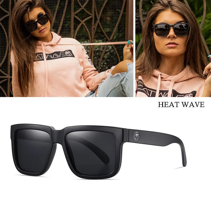 2021 brand new Heat Wave brand design men's fashion polarized sunglasses fishing glasses rectangular men's sunglasses Oculos