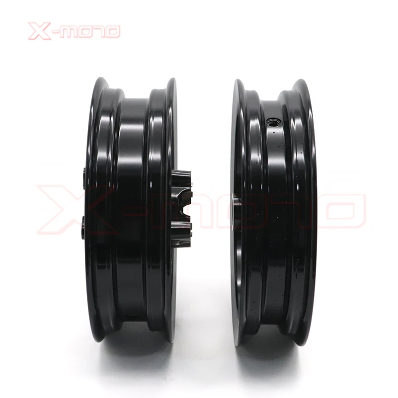 12mm/15mm hole 12inch Front 2.50-12 and Rear 3.00-12 4 fitting hole Rims Refitting for Dirt bike Pit Bike Vacuum Wheel