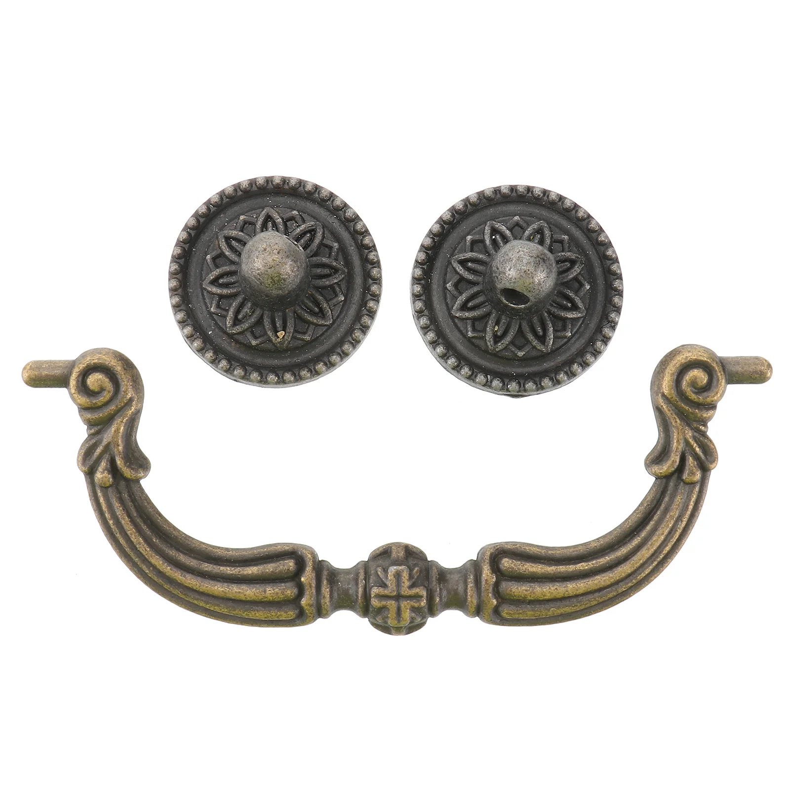 

1pcs Brass Cabinet Pull Handle 96Mm Hole Pitch Zinc Alloy For Kitchen Cupboard Drawer Door Vintage Knob Hardware