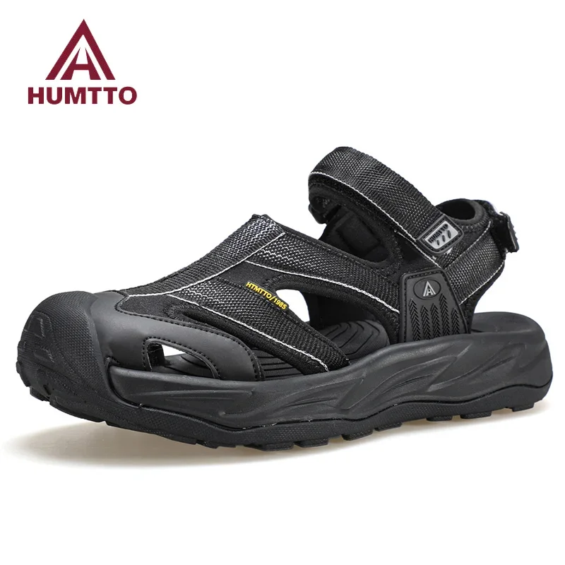 HUMTTO Summer Men's Sandals Casual Wading Shoes Quick-drying Outdoor Flat Sandals for Men Breathable Beach Water Man Sneakers