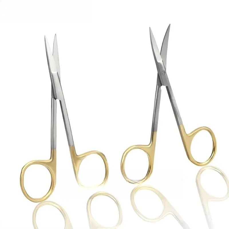 1PC Dental Surgical Scissors Straight Curved Tip 11.5cm Surgical Forceps Stainless Steel Autoclave Dentist Tools