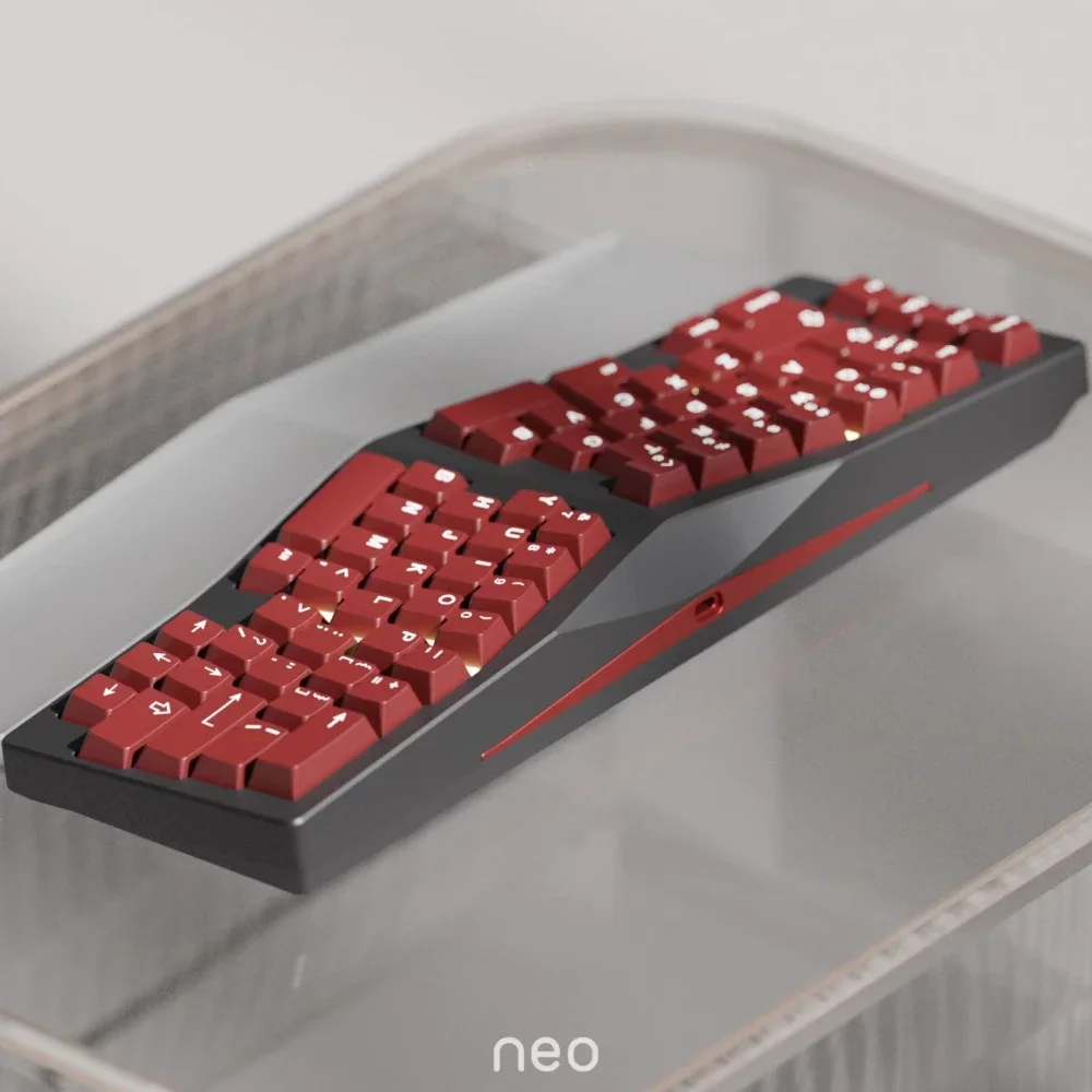 NEO-Kit de clavier mécanique Ergo Alice en aluminium, sans fil, Leic-mode, joint, échange à chaud, personnalisé, ergonomique, bureau, jeu, 60%