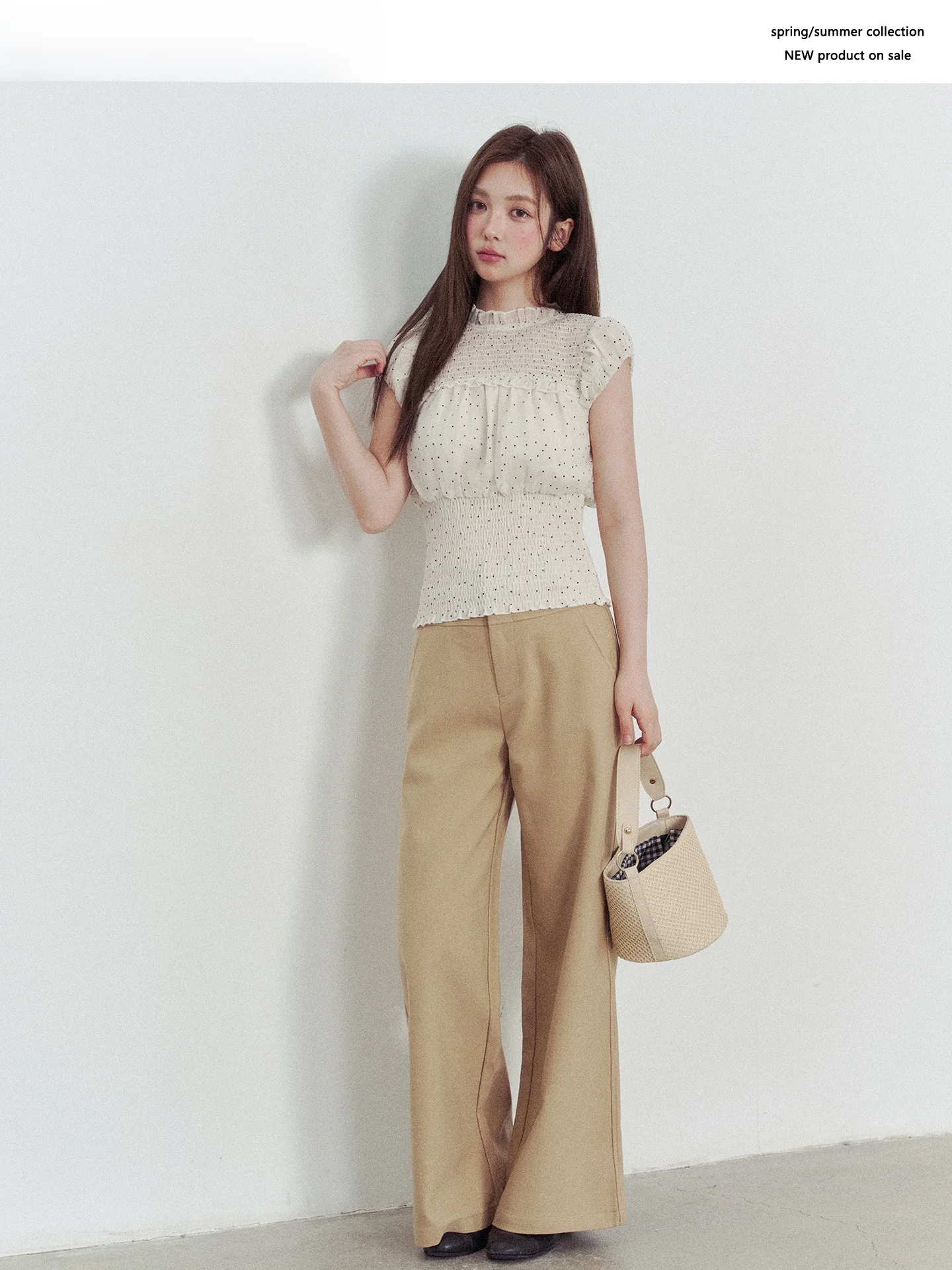 

Женский топ Maxment Commuter с универсальным принтом в горошек, утягивающий талию, из шифона, с короткими рукавами, во французском стиле, приталенный крой