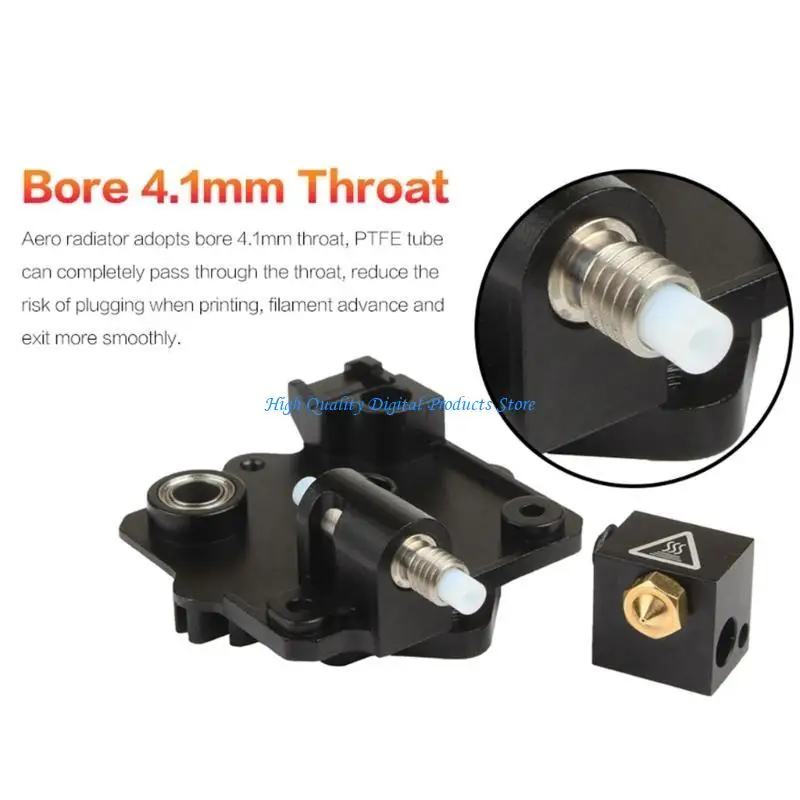 

U2JE Printer Parts Heat Sink Aluminum Alloy Cooling Block Extruder ShortRange Hotend Radiator 1PC