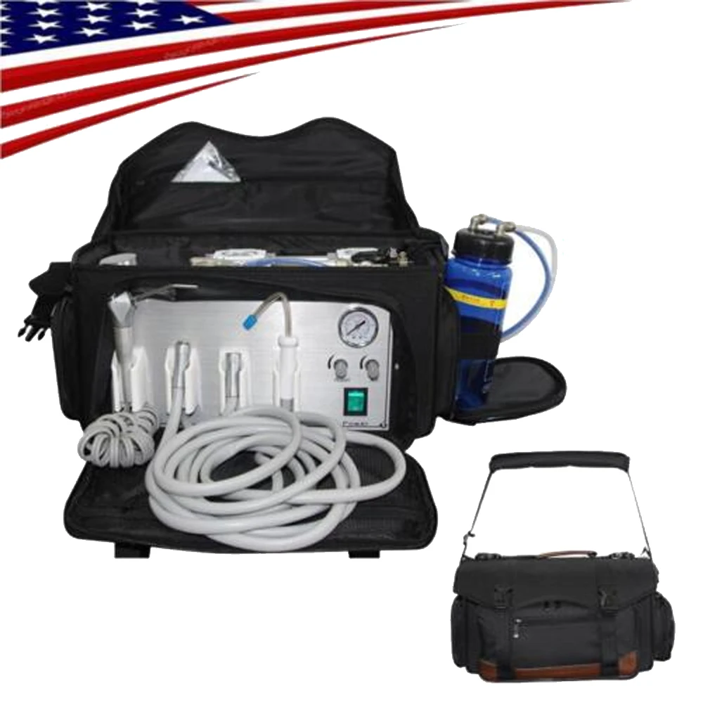 

Portable Dental Unit with Air Compressor Suction System 3 Way Syringe