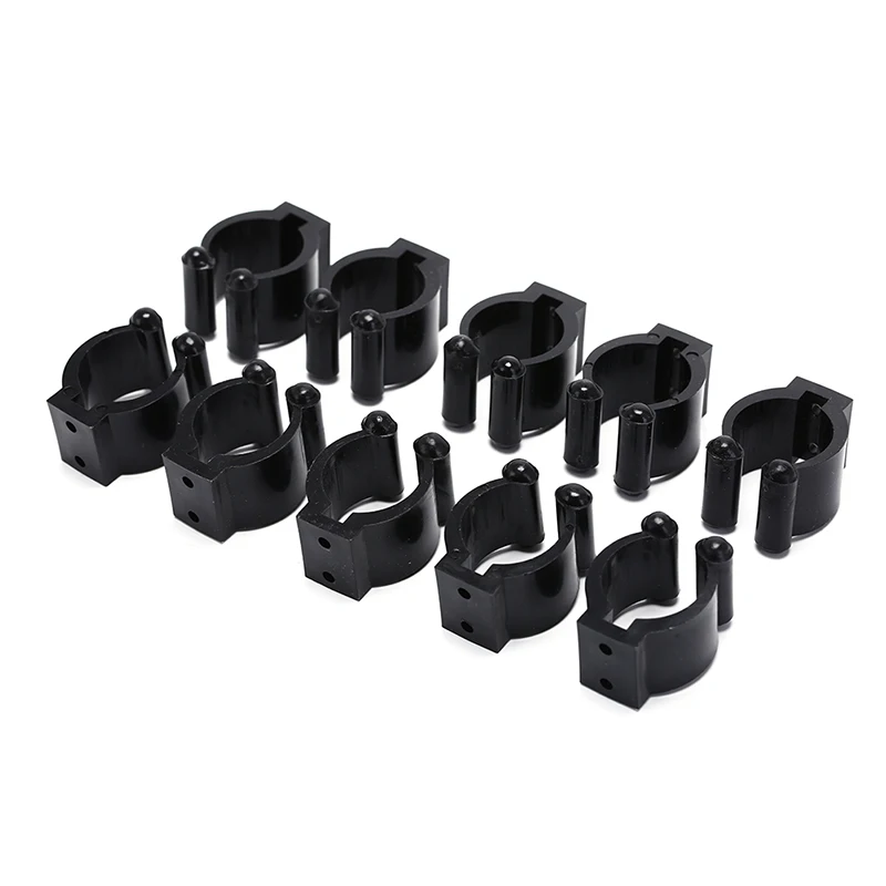 10pcs Cue Wall Mounted Rack Plastic Billiard Cue Pole / Fishing Rod Stick Holder Clips Billiard Cue Holder Display Stand Clamp