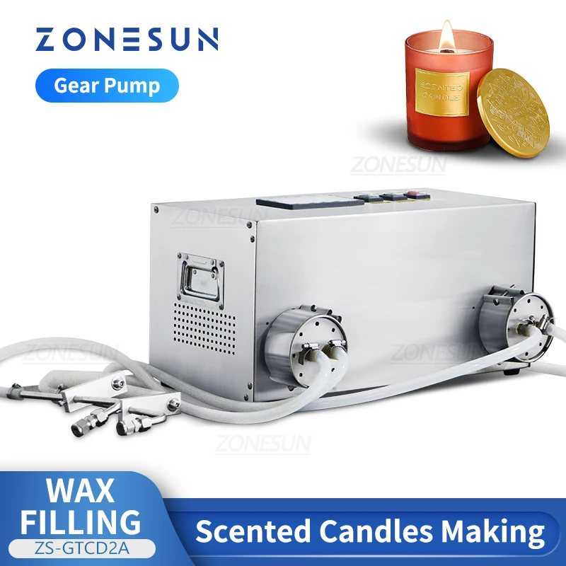 

ZONESUN ZS-GTCD2A Wax Filling Machine Gear Pump Heat Resistant Melting Liquid Filler Paste Candle Making Polish Production