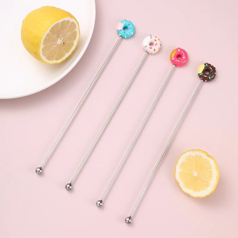 Bar Kreativer Rührstab Milch Tee Rührstab Kaffee Milchpulver Rührer 304 Edelstahl Rührstab mit langem Griff