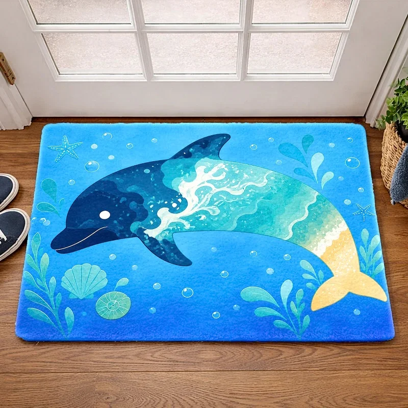 Magical Glowing Jar Entrance Doormat Firefly Daisy Anti Skid Rug Night Scene Indoor Entry Mat