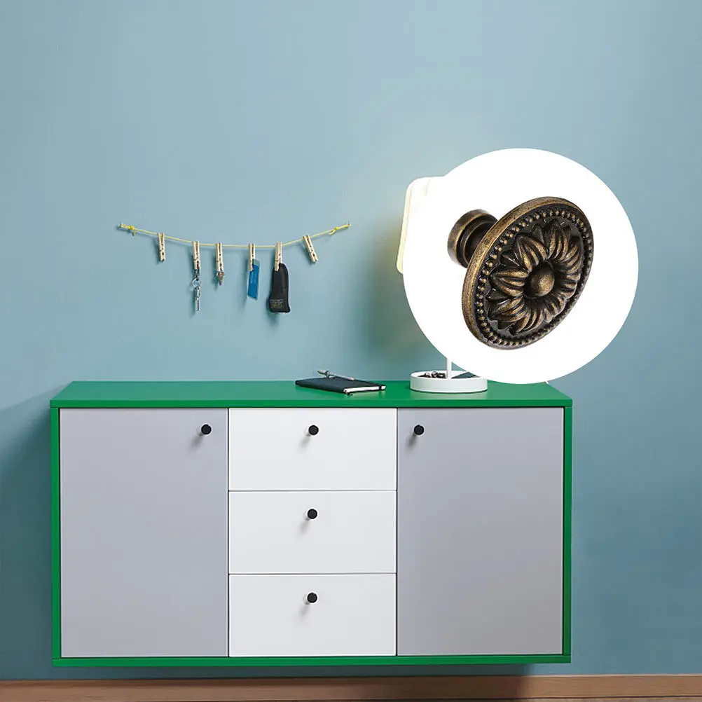 

8Pcs Drawer Handles Vintage Style Rust Resistant Cabinet Knobs for Kitchen Cupboard Wardrobe Furniture Remodel