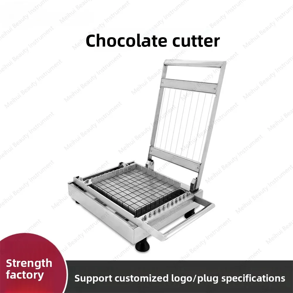 Double Knife 304 Stainless Steel Raw Chocolate Cutting Machine, Manual Slicing and Cutting Candy Chocolate Cutting Machine