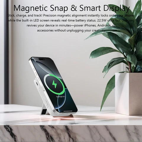 VOOC PD22.5W Powerbank Магнитный беспроводной дисплей 10000 мАч Внешняя батарея для Apple Watch Airpods Magsafe Power Bank Зарядное устройство