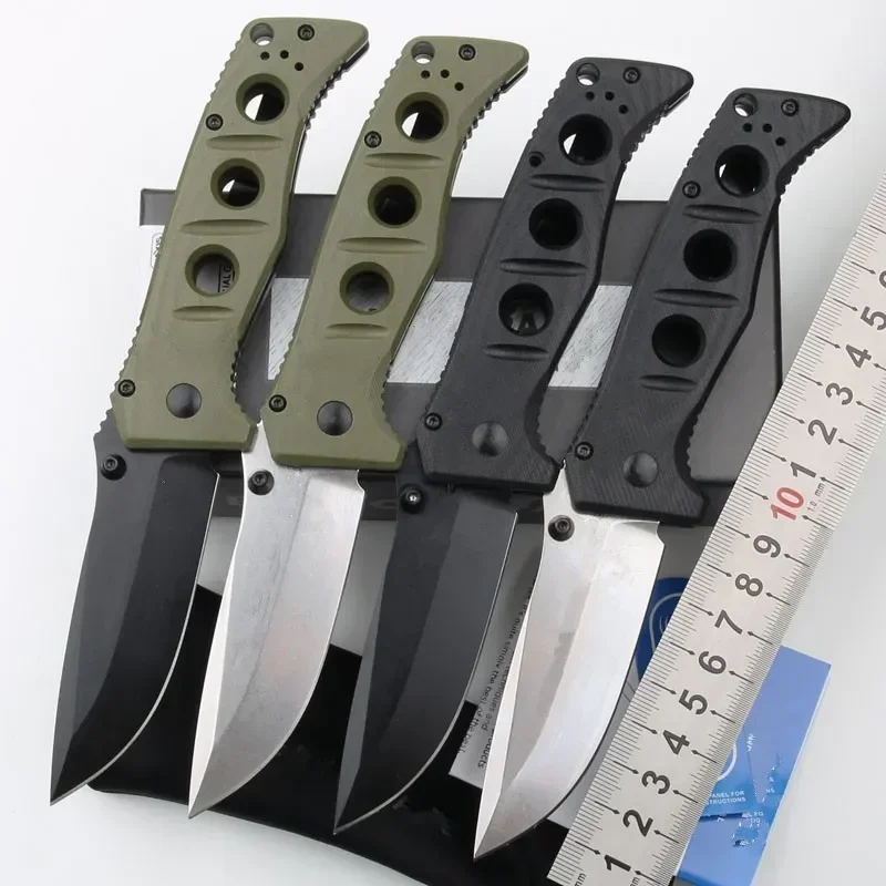 

New BM Mini 273 273BK Folding Knife Mark CPM-CRUWEAR Blade G10 Handle Camping Kitchen Hunting Pocket Outdoor EDC Knife