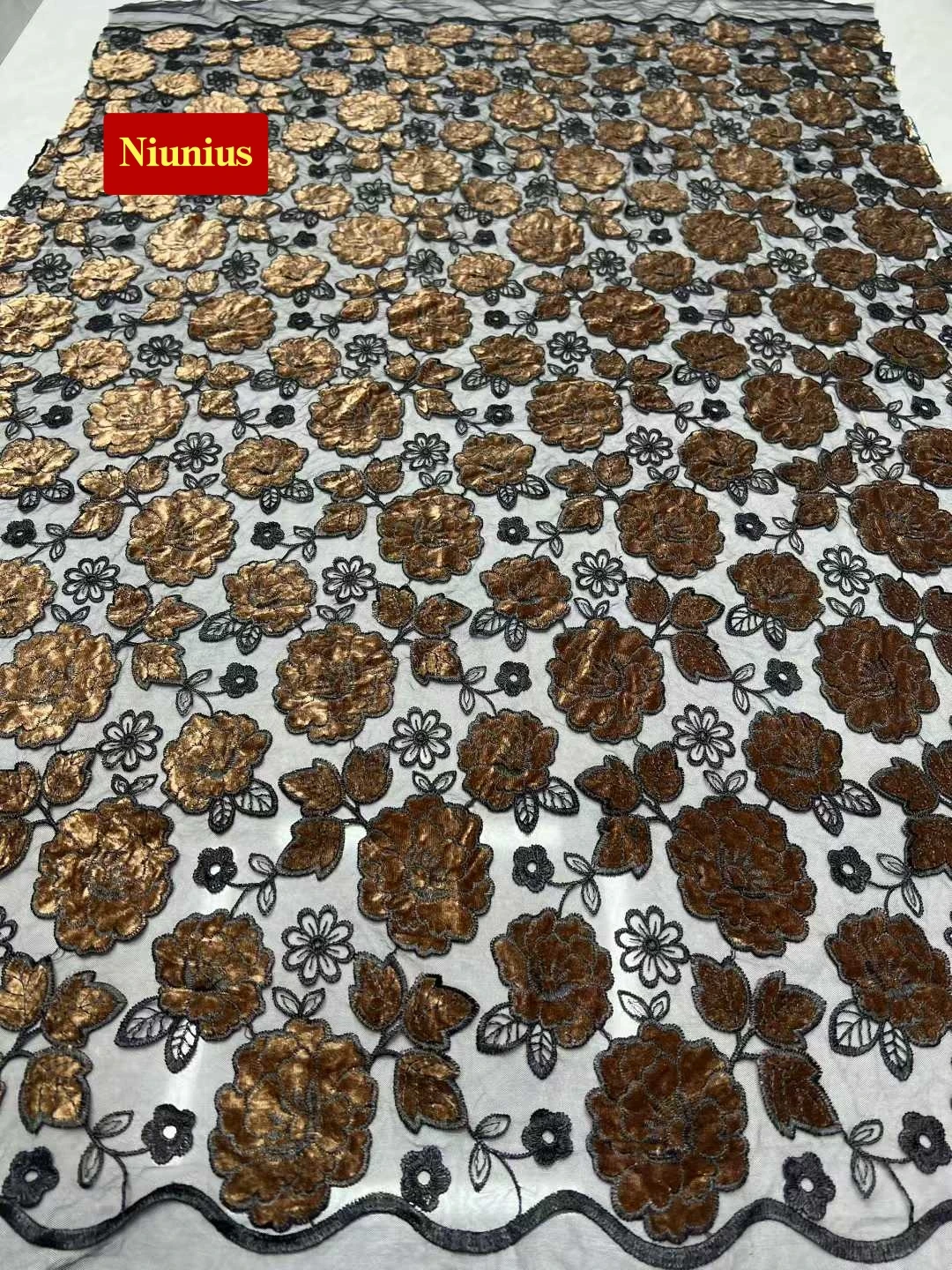 

Новейшая Изысканная Лазерная Бархатная Кружевная Ткань 2026 года - Высочайшее Качество и Очень Мягкая для Вечерних Платьев (Хит Продаж) NN_2598Z