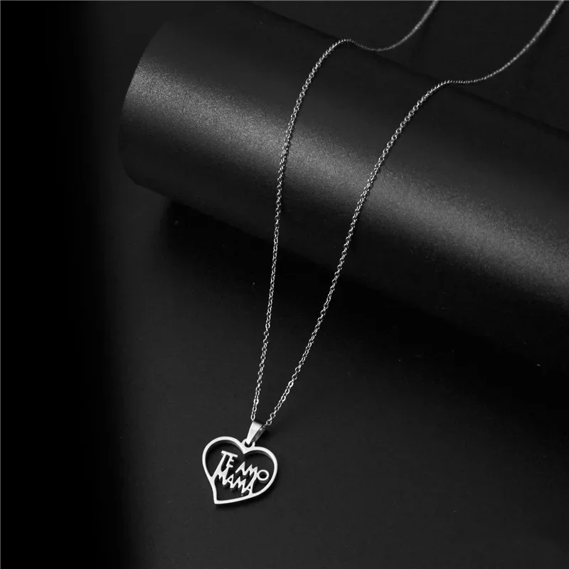 Collar con colgante de letras de acero inoxidable para mujer, regalos de amor para madres, joyería para mamá, accesorios de envío directo, Bisutería