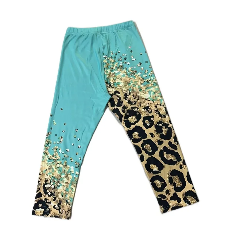 Sommer Damen bekleidung bedruckte Capris Leggings lässig Slim Fit hoch taillierte Polka Dot Leoparden muster Leggings