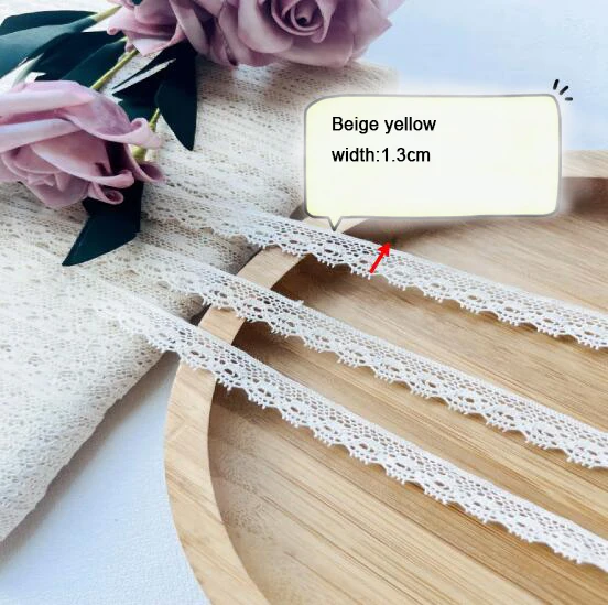 

Ширина: 1,3 см (0,51 дюйма) тонкая хлопчатобумажная нить с вышивкой, модное кружево, украшение для одежды «сделай сам», швейные аксессуары (KK-4624)