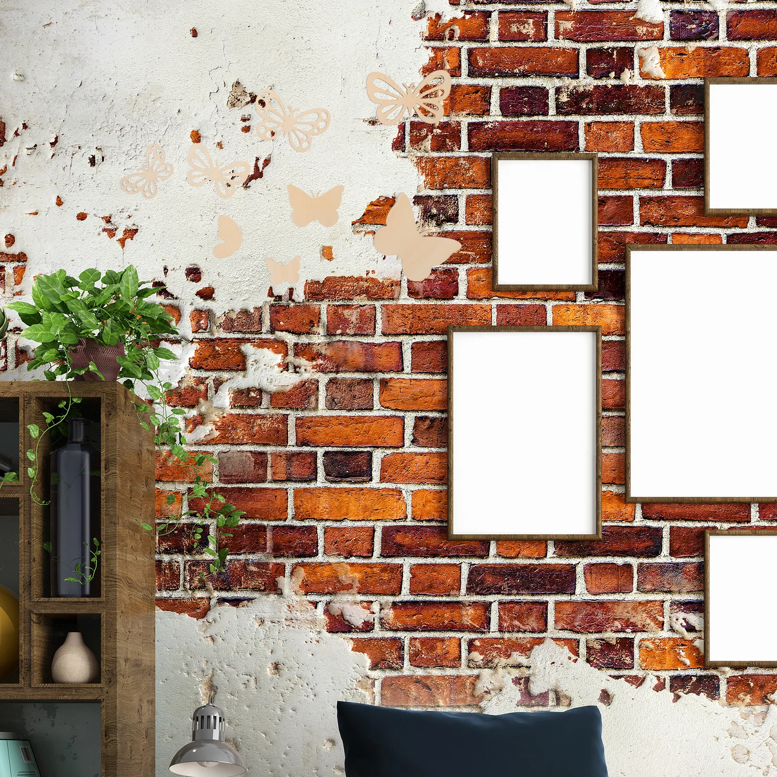 

16pcs Butterfly Wall Stickers Decor Unfinished Wooden Cutouts Mini Shapes For Diy Crafts Room Nursery Summer Hanging