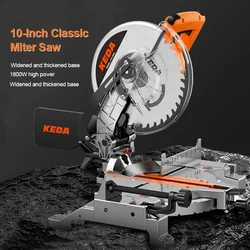 Upgraded 10-inch Rod Miter Saw Multi-function Miter 45 Degree Woodworking Tool Aluminum Sawing Machine