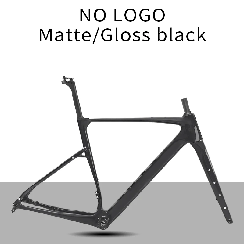 BXT Carbon Fiber T1000 Carbon Gravelbike Frame Flat-Mount Disc Brake Racefiets/MTB Fietsframe UDH Hanger Geschikt voor banden 700C, max. 50C