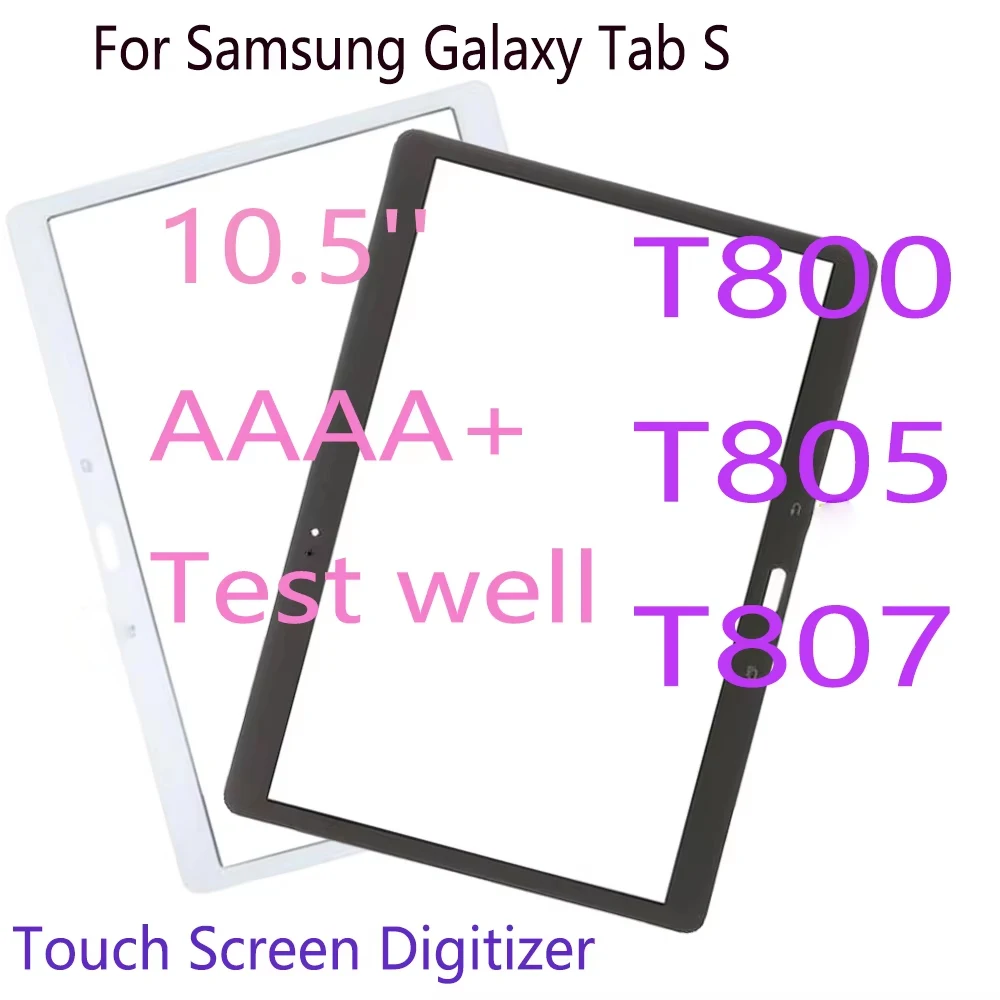 10,5-дюймовый дигитайзер для Samsung Galaxy Tab S 10,5 LTE T800 T807 T805, дигитайзер сенсорного экрана, внешняя передняя стеклянная панель, замена