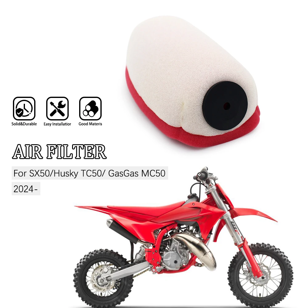 

Motorcycle Air Filter Cleaner Intake Sponge For SX50 2024 2025 For HUSQVARNA TC50 2024-2025 For GASGAS MC50 2024-2025